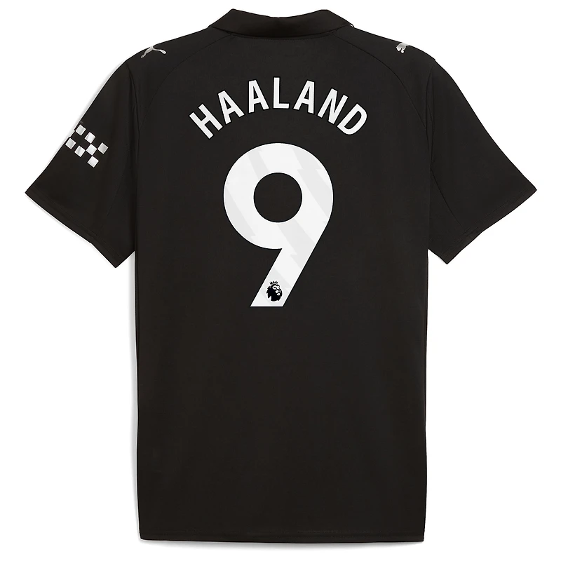 Men's Puma Erling Haaland Black Manchester City 2025/26 Away Replica Player Jersey
