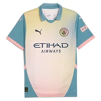 Men's Puma Erling Haaland Blue Manchester City 2024/25 Fourth Replica Player Jersey