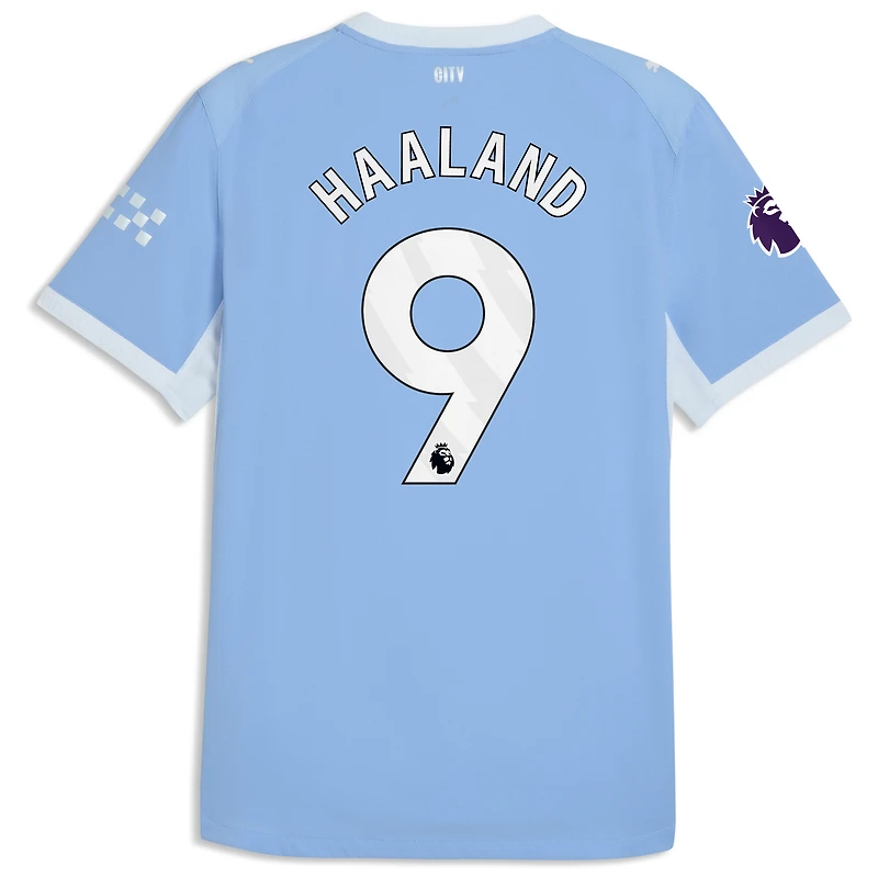 Maillot domicile authentique Puma Erling Haaland bleu clair Manchester City 2026/27
