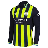 Men's Puma Erling Haaland Navy Manchester City 2024/25 Away Replica Long Sleeve Player Jersey