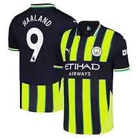 Maillot réplique extérieur Manchester City 2024/25 Puma Erling Haaland bleu marine pour homme