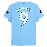 Men's Puma Erling Haaland Sky Blue Manchester City 2025/26 Home Authentic Player Jersey