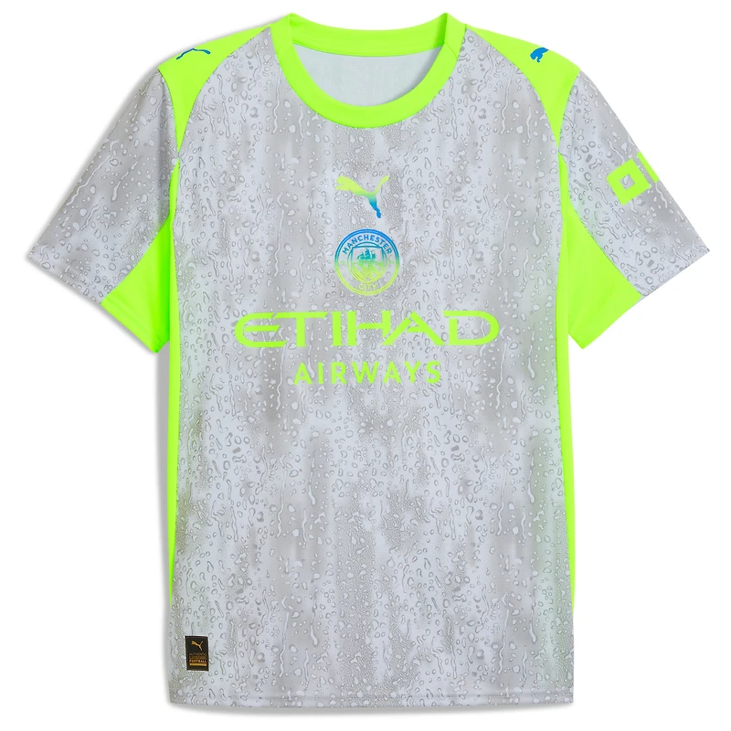 Men's Puma Gray/Neon Green Manchester City 2025/26 Third Replica Jersey