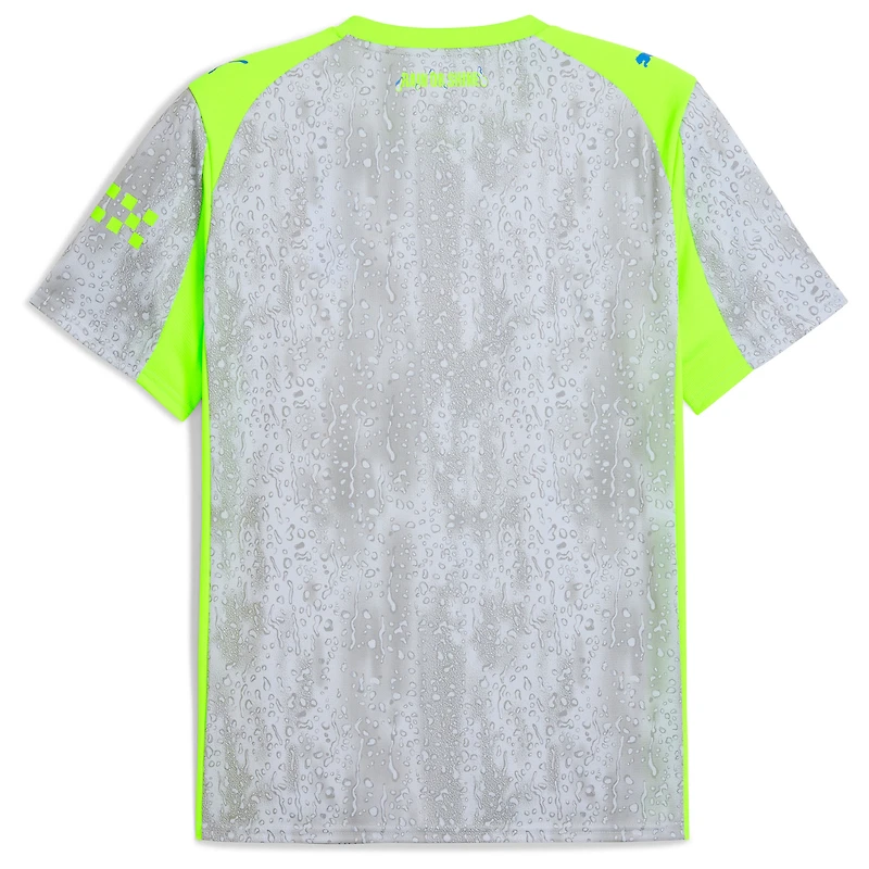 Men's Puma Gray/Neon Green Manchester City 2025/26 Third Replica Jersey