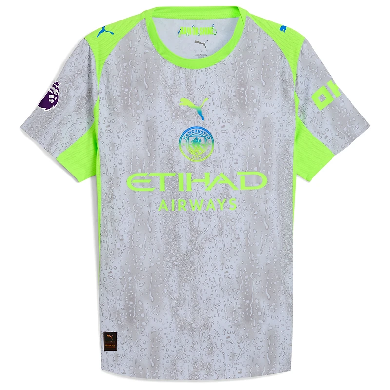 Maillot authentique Puma Erling Haaland bleu ciel Manchester City 2025/26 domicile pour homme
