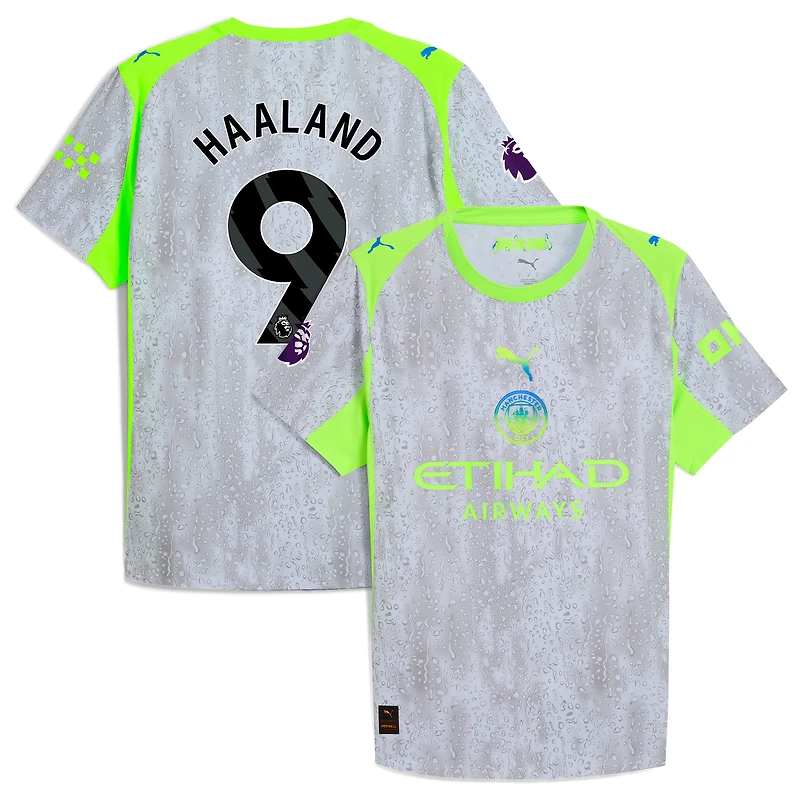 Men's Puma Erling Haaland Sky Blue Manchester City 2025/26 Home Authentic Player Jersey