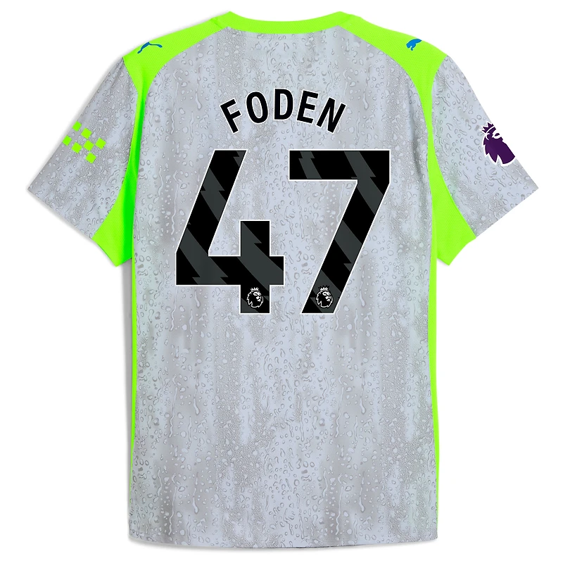 Men's Puma Phil Foden Sky Blue Manchester City 2025/26 Home Authentic Player Jersey