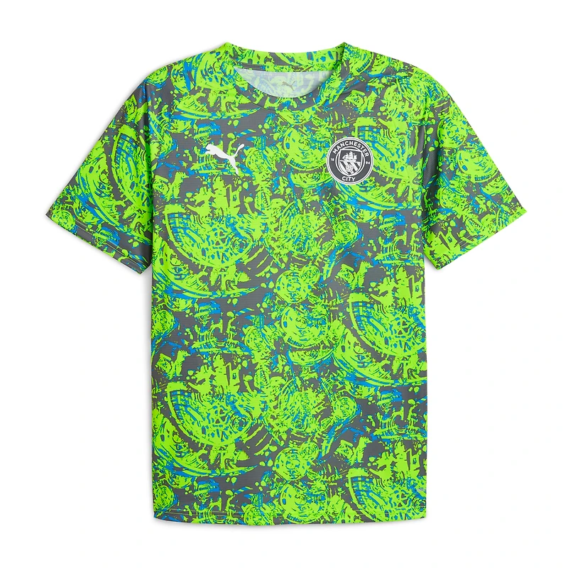 Men's Puma Green Manchester City 2025/26 Pre-Match Training Jersey