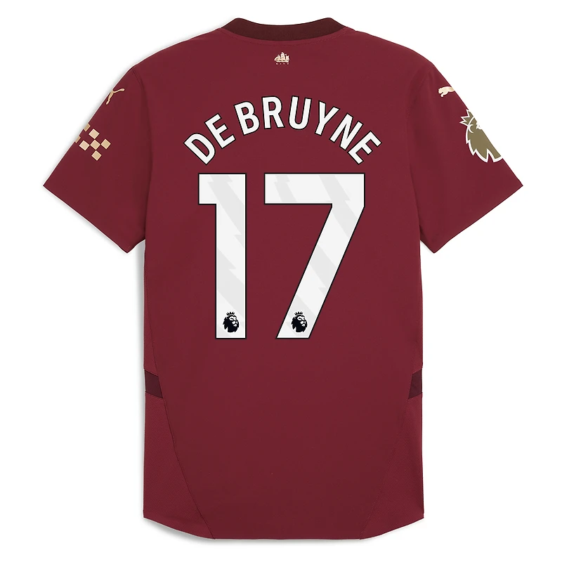 Men's Puma Kevin De Bruyne Burgundy Manchester City 2024/25 Third Authentic Player Jersey