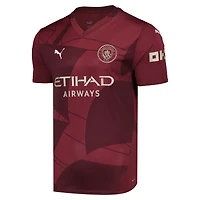 Men's Puma Kevin De Bruyne Burgundy Manchester City 2024/25 Third Replica Player Jersey