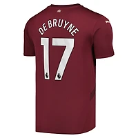 Men's Puma Kevin De Bruyne Burgundy Manchester City 2024/25 Third Replica Player Jersey