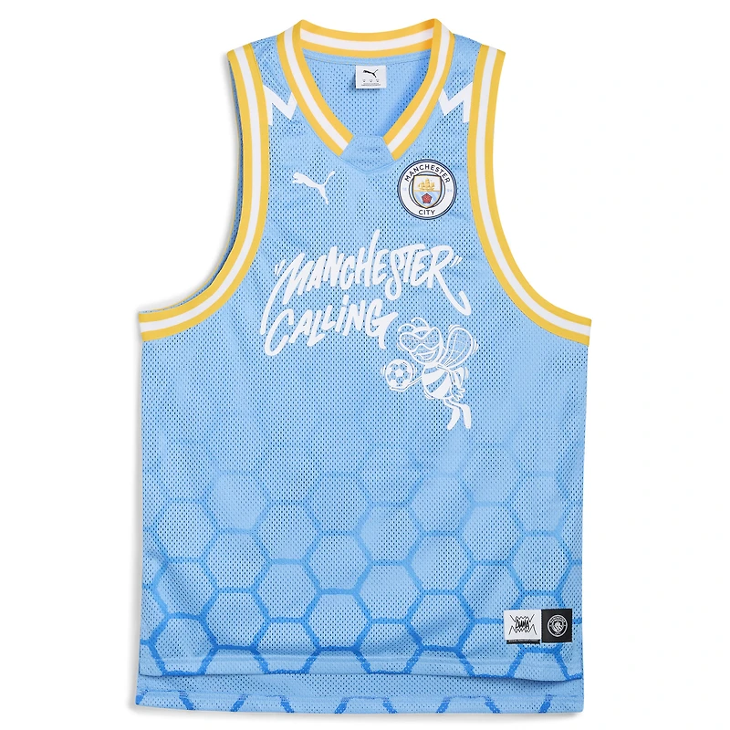 Maillot de basket-ball Puma DryCELL bleu clair pour homme Manchester City Coupe du Monde des Clubs la FIFA 2025