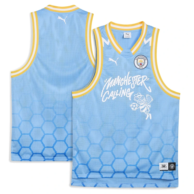Men's Puma Light Blue Manchester City 2025 FIFA Club World Cup dryCELL Basketball Jersey
