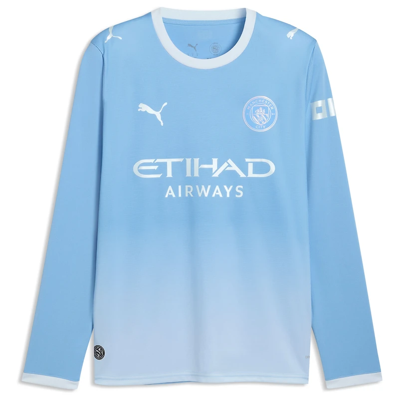 Men's Puma Light Blue Manchester City 2026/27 Home Replica Long Sleeve Jersey