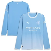 Men's Puma  Light Blue Manchester City 2026/27 Home Replica Long Sleeve Jersey