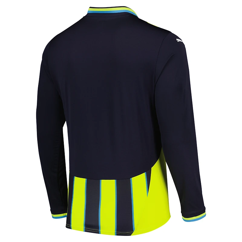 Men's Puma Navy Manchester City 2024/25 Away Replica Long Sleeve Jersey