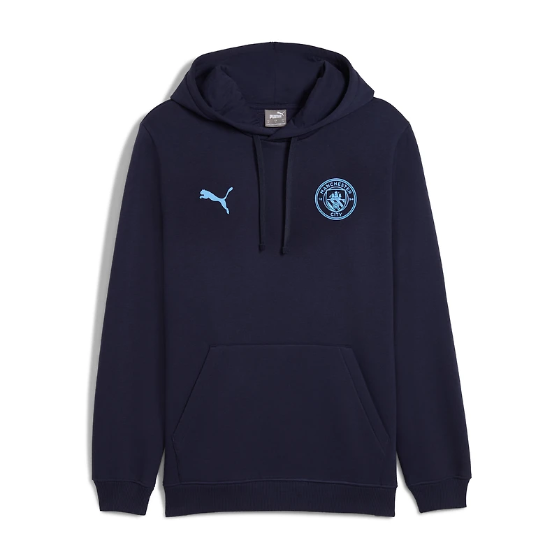 Men's Puma Navy Manchester City 2025/26 ftblESS Pullover Hoodie