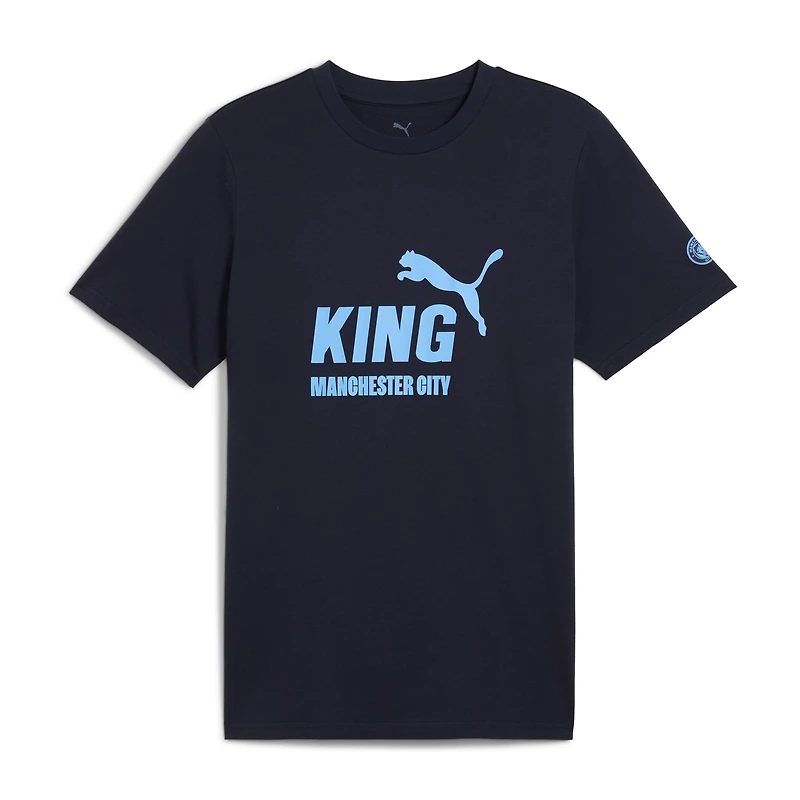 T-shirt Puma bleu marine Manchester City 2025/26 King Logo pour homme