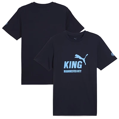 Men's Puma Navy Manchester City 2025/26 King Logo T-Shirt