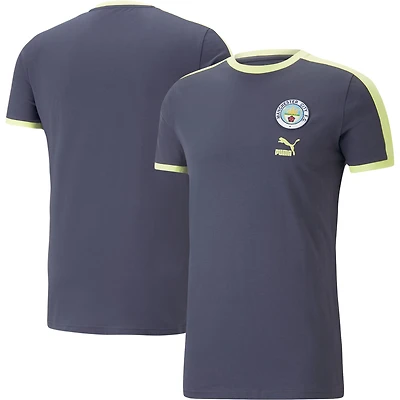Men's Puma Navy Manchester City ftblHeritage T-Shirt