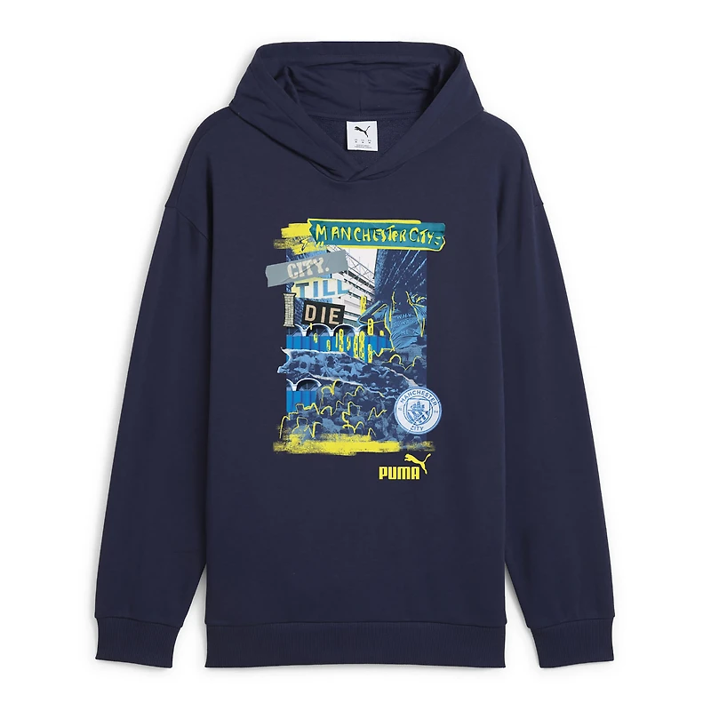 Sweat à capuche Puma bleu marine Manchester City ftblNRGY+ pour homme