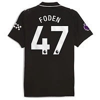 Men's Puma Phil Foden Black Manchester City 2025/26 Away Authentic Player Jersey