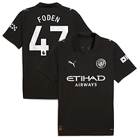 Maillot Puma Phil Foden noir pour homme, réplique du joueur extérieur Manchester City 2025/26