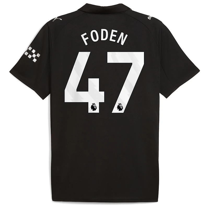 Maillot Puma Phil Foden noir pour homme, réplique du joueur extérieur Manchester City 2025/26