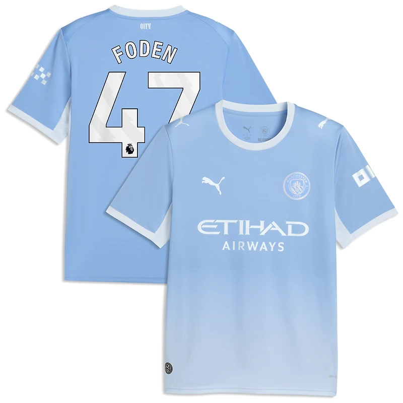 Maillot réplique domicile Puma Phil Foden bleu clair Manchester City 2026/27 pour homme