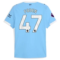 Maillot authentique Puma Phil Foden bleu ciel Manchester City 2025/26 domicile pour homme