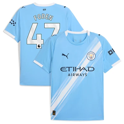 Men's Puma Phil Foden Sky Blue Manchester City 2025/26 Home Replica Player Jersey