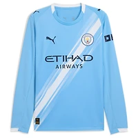Men's Puma  Sky Blue Manchester City 2025/26 Home Replica Long Sleeve Jersey