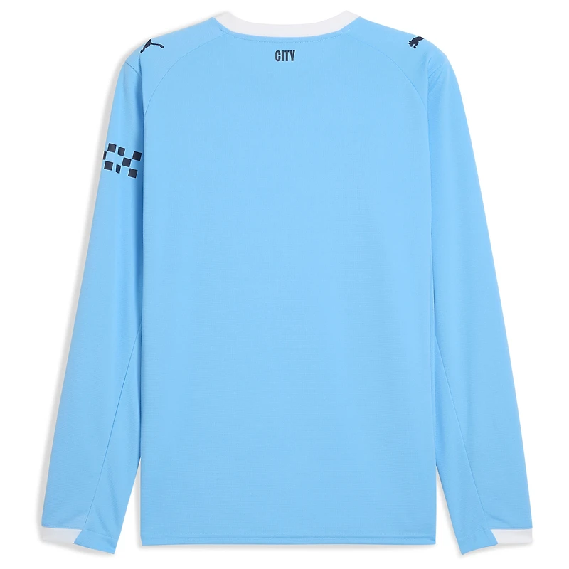 Men's Puma  Sky Blue Manchester City 2025/26 Home Replica Long Sleeve Jersey