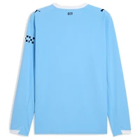 Men's Puma  Sky Blue Manchester City 2025/26 Home Replica Long Sleeve Jersey