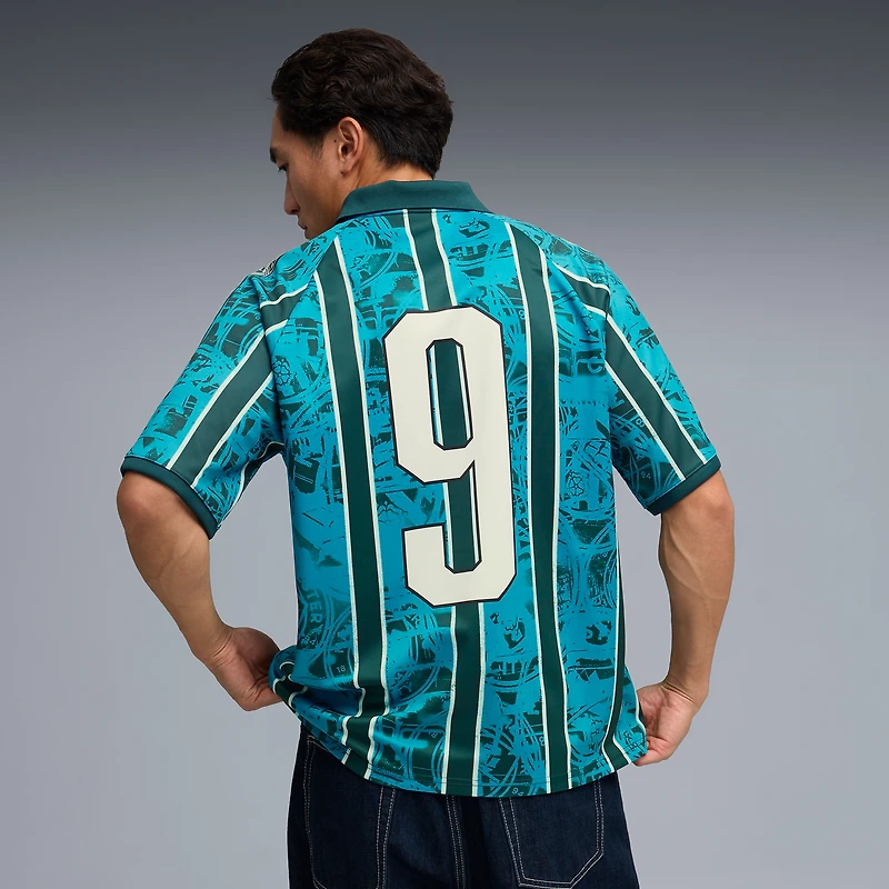 Men's Puma  Turquoise Manchester City King Retro Fashion Jersey