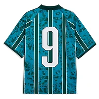Men's Puma  Turquoise Manchester City King Retro Fashion Jersey
