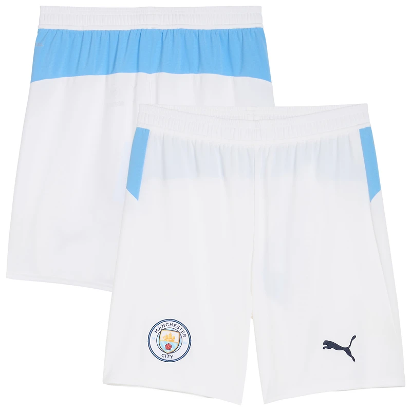 Short Puma blanc Manchester City 2025/26 dryCell Replica pour homme