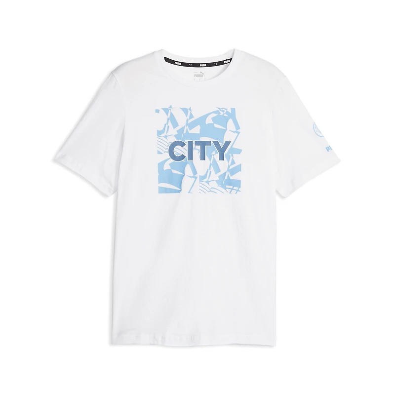 Men's Puma  White Manchester City FtblCore Graphic T-Shirt