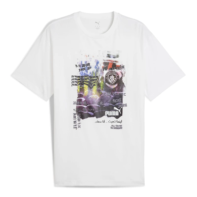 T-shirt blanc Puma Manchester City ftblNRGY+ pour homme