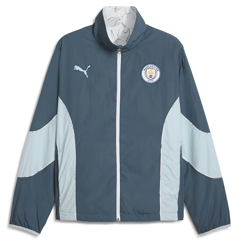 Men's Puma x KidSuper Gray Manchester City 2025 FIFA Club World Cup Reversible Full-Zip Jacket