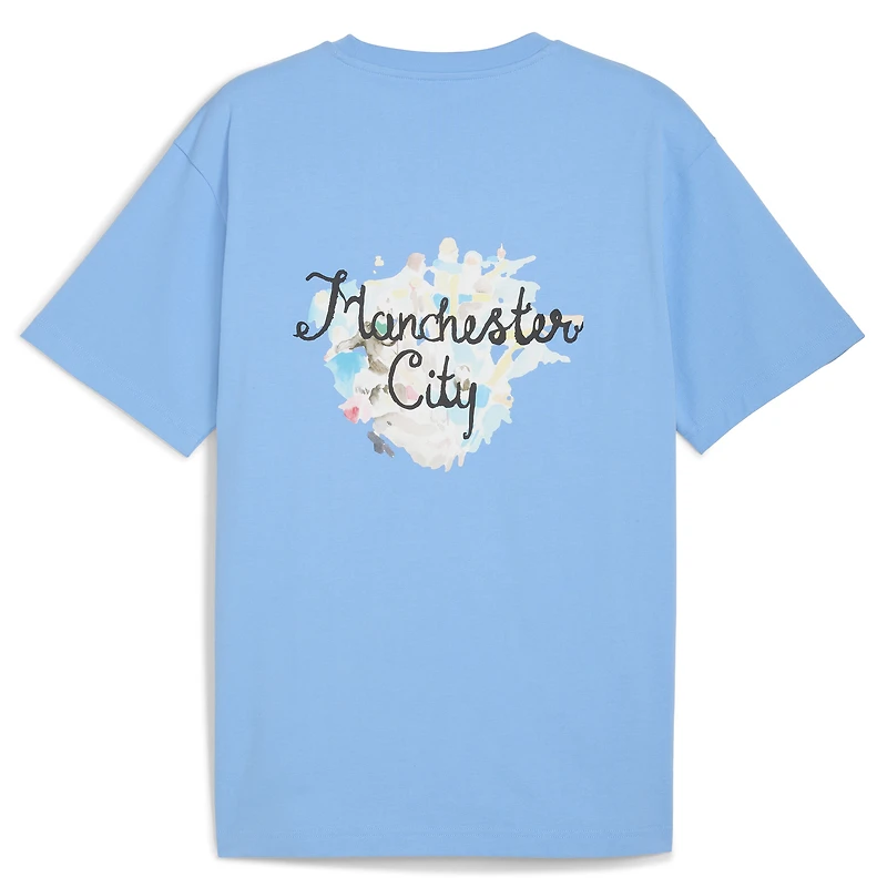 T-shirt graphique Puma x KidSuper bleu clair pour homme, Coupe du Monde des Clubs de la FIFA 2025 Manchester City
