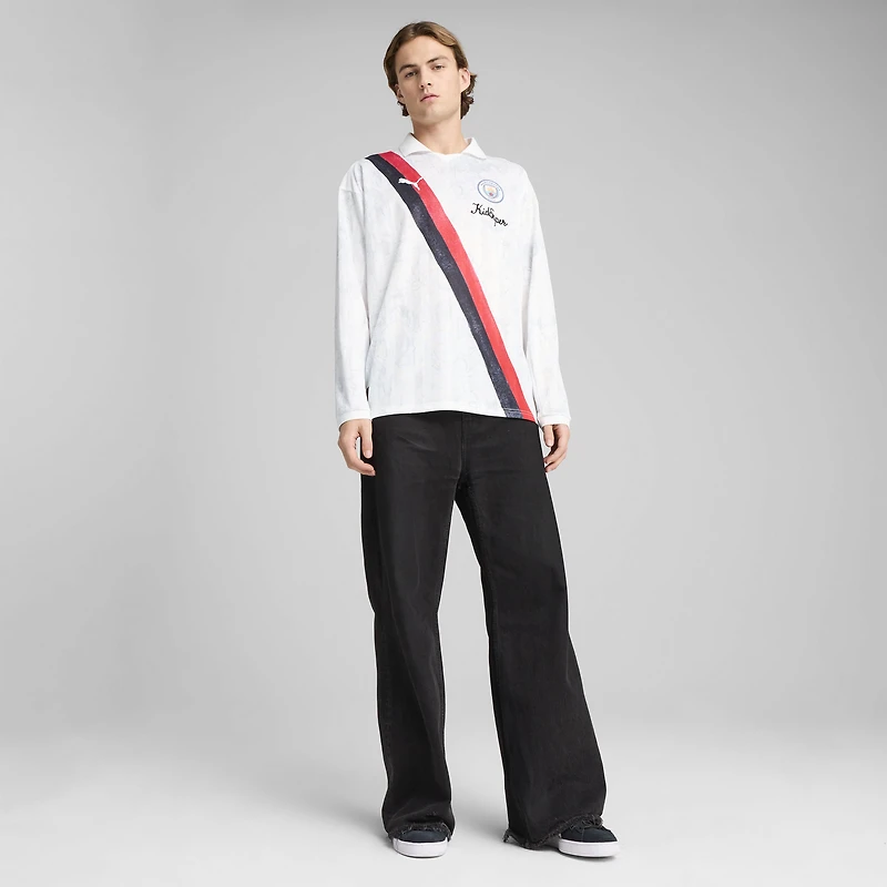 Men's Puma x KidSuper White Manchester City 2025 FIFA Club World Cup Retro Long Sleeve T-Shirt