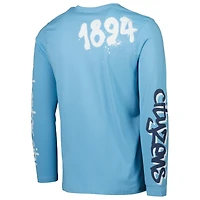 T-shirt à manches longues Manchester City Graffiti bleu ciel pour homme