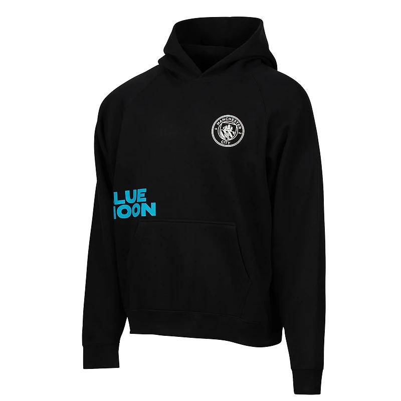 Men's Sport Design Sweden Black Manchester City Overtime Oversized Raglan Hoodie