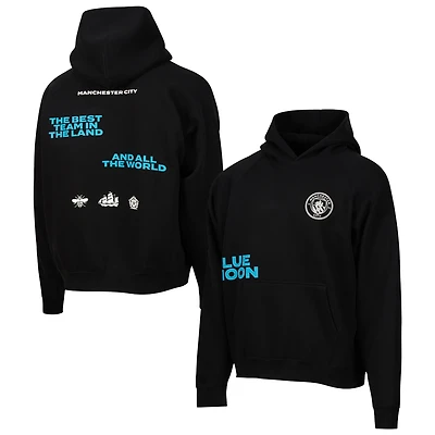 Men's Sport Design Sweden Black Manchester City Overtime Oversized Raglan Hoodie
