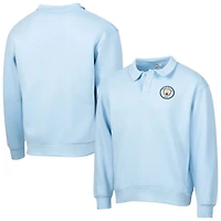 Sweat-shirt en molleton rétro décontracté bleu clair Manchester City pour homme, design sportif suédois