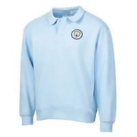 Sweat-shirt en molleton rétro décontracté bleu clair Manchester City pour homme, design sportif suédois