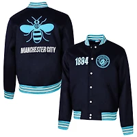 Veste universitaire en laine bleu marine Manchester City Free Kick pour homme, design sportif suédois