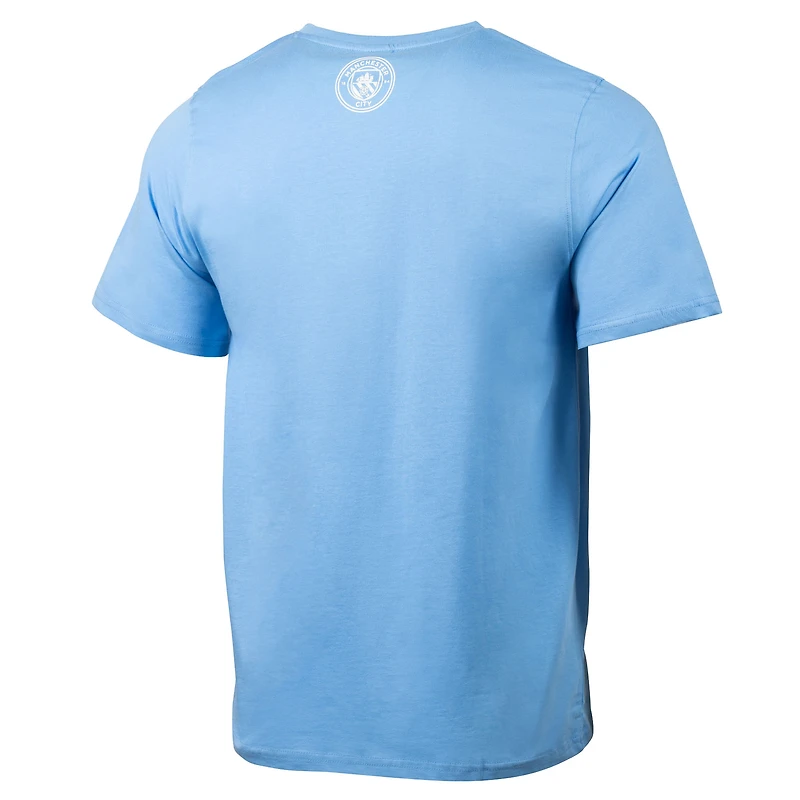 Men's Sport Design Sweden  Sky Blue Manchester City Relaxed Post Match Pocket T-Shirt