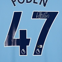 Phil Foden Manchester City Autographed 2020-21 Puma Blue Jersey